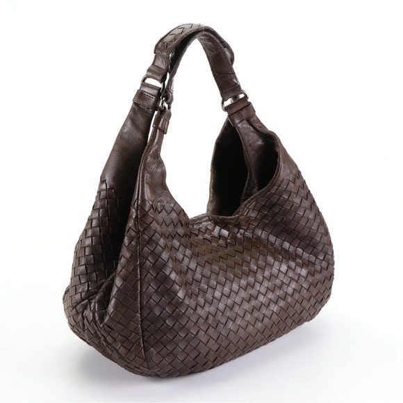 Bottega Veneta Handbags - Bottega Veneta Intrecciato Leather Hobo Bag